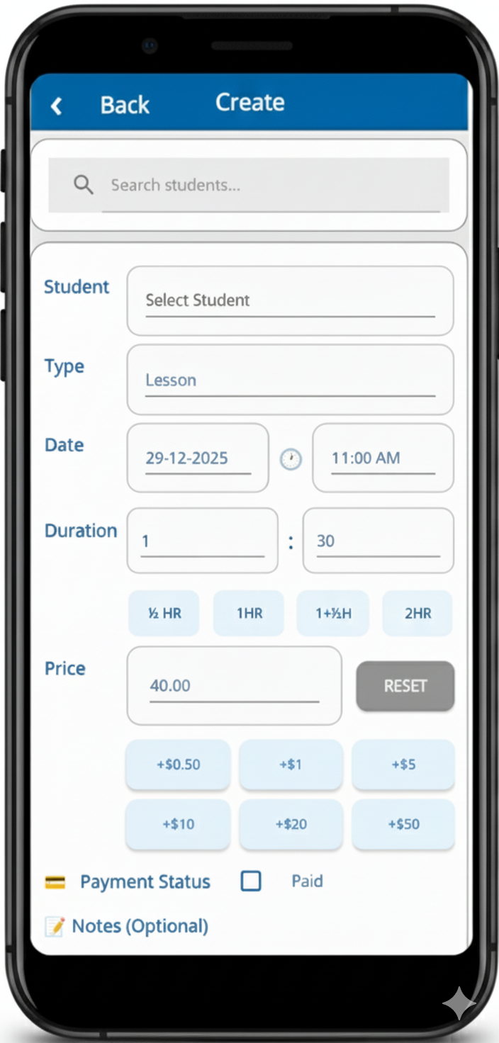 Create lesson screenshot